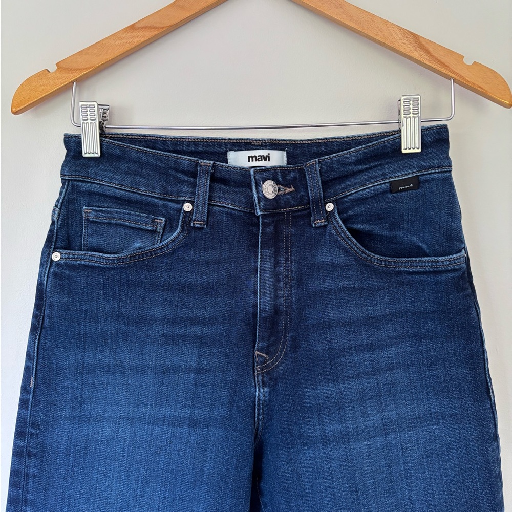 Mavi Barcelona High-Rise Straight Jeans in Deep Indigo 26/29